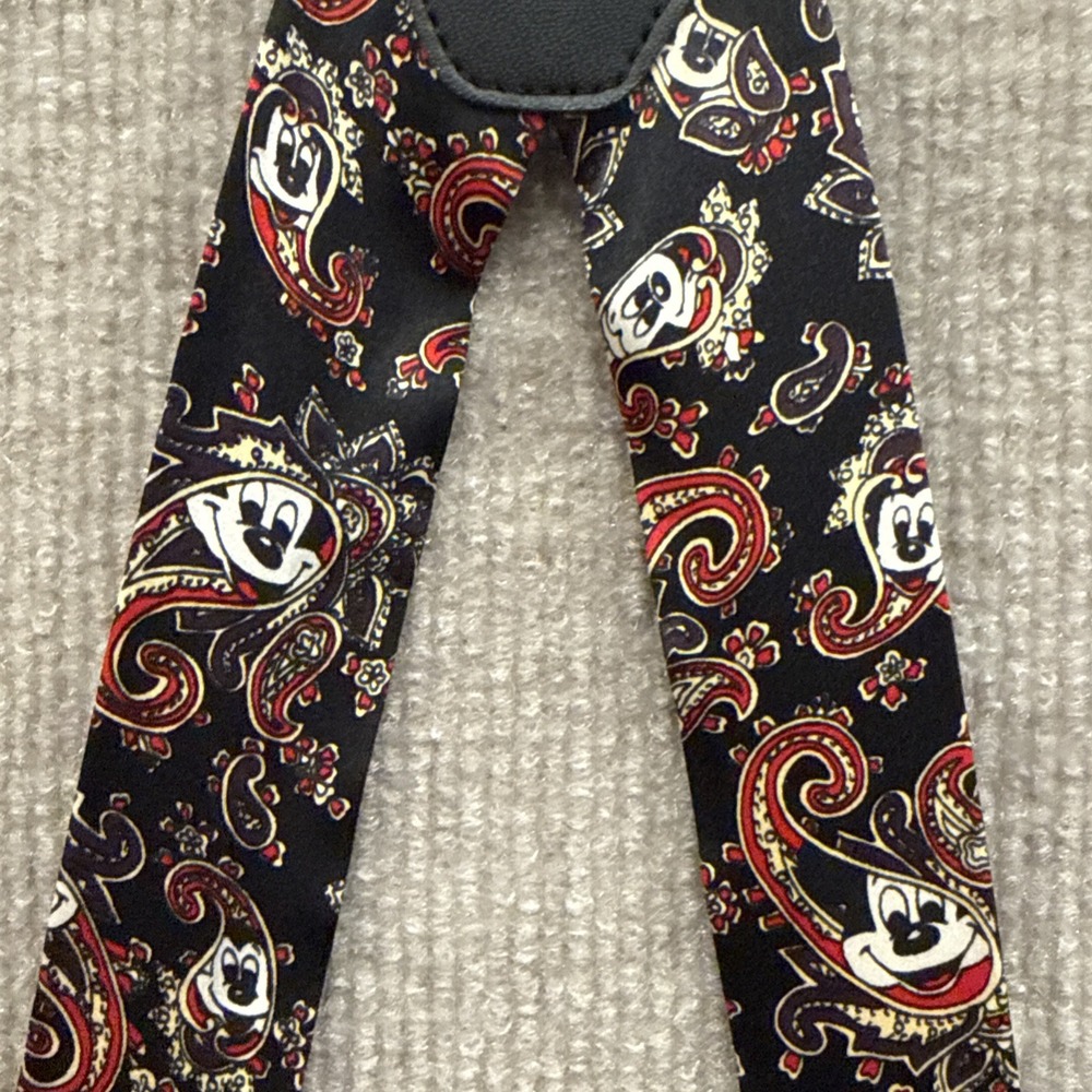 Vintage Disney Silk Mickey Mouse, Mickey INC, Suspenders Adjustable Braces Retro